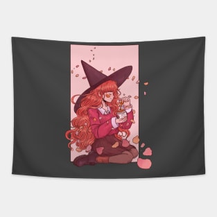 Magic Rose Facemask Witch Tapestry