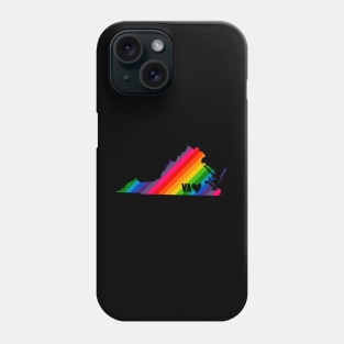 USA States: Virginia (rainbow) Phone Case