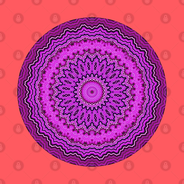 Round Purple Crown Chakra Mandala by KaSaPo