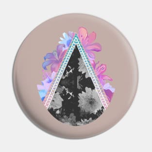 floral triangle Pin