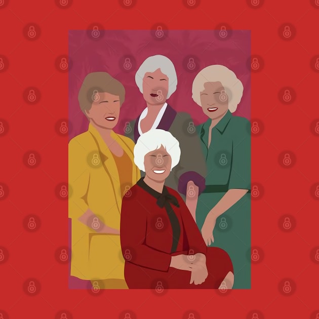 Golden Girls Sitcom Minimalist Art by bonkaili