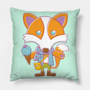 Fox with Ice Cream Pillow