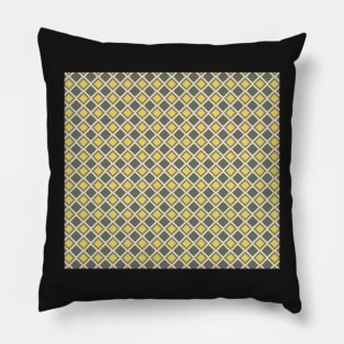 Abstract grey and yellow rhombus Pillow