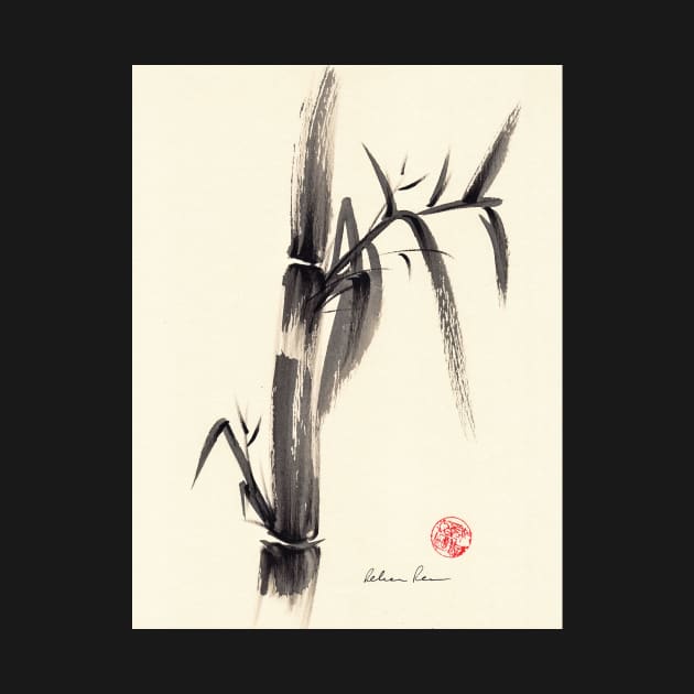 Silence - Sumie ink wash bamboo painting by tranquilwaters