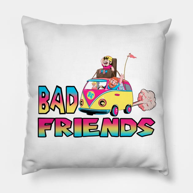 Super Bad Kart Friends Pillow by Eman.G.Nation