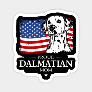 Proud Dalmatian Mom American Flag patriotic dog Magnet