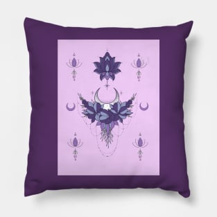 Lotus Lilac Tones Pillow