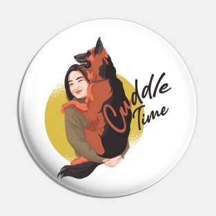 Dog Cuddle Time Pin