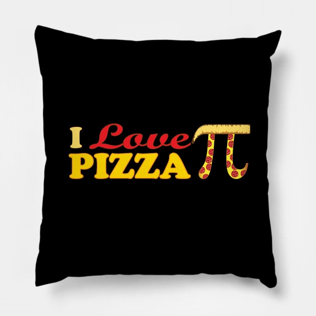 I Love Pizza - Pi Symbol Pillow by PEHardy Design