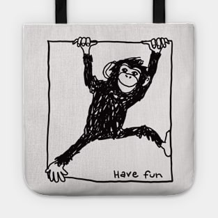 funny monkey having fun Tote