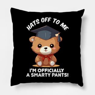 Funny bear graduation illustration Pillow