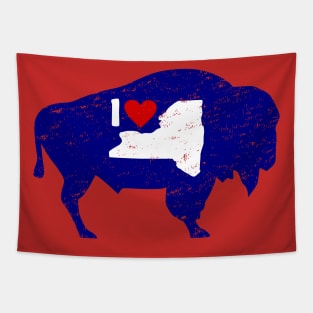 Distressed I Love Buffalo NY Tapestry