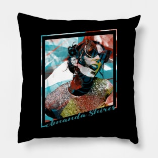 Amanda Shires-Abstract Expressionist Potrait Pillow