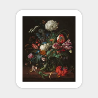 Vase of Flowers - Jan Davidsz de Heem Floral Painting Magnet