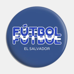 SCNT014 - Futbol El Salvador Flag Colored Letters (Front Only) Pin