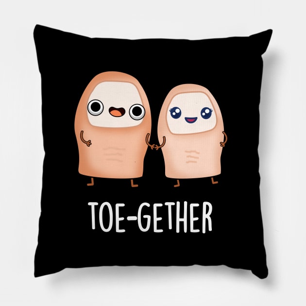 Toe-gether Cute BIg Toe Pu Pillow by punnybone