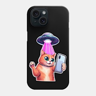 Cat UFO Selfie, Cat And UFO, Cat Selfie, Kitten, Funny Cat Phone Case