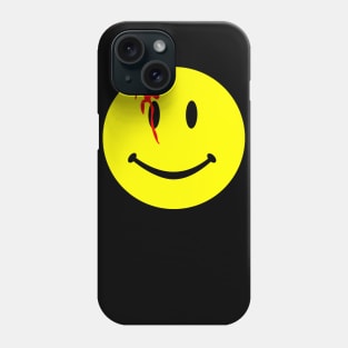 Smiley with a bullet to the head Phone Case