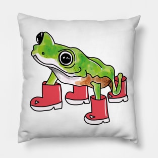 Frog in wellies Pillow