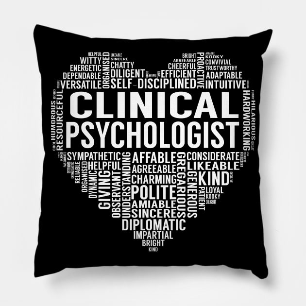 Clinical Psychologist Heart Pillow by LotusTee