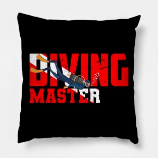 Scuba Diving Dive Master Tshirt Vintage Dive Lover Gifts Pillow