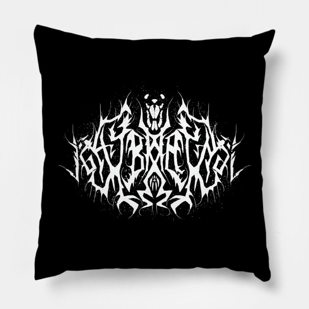 RATBRAINS GRIND LOGO Pillow by RATBRAINS