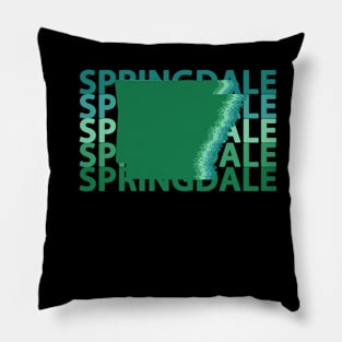 Springdale Arkansas Green Repeat Pillow