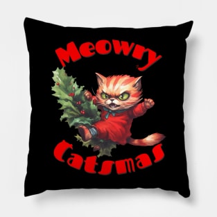 Christmas  cat Pillow