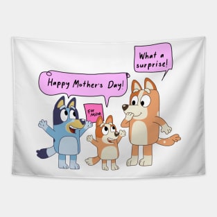 Happy Mother's Day From Bluey Tapestry