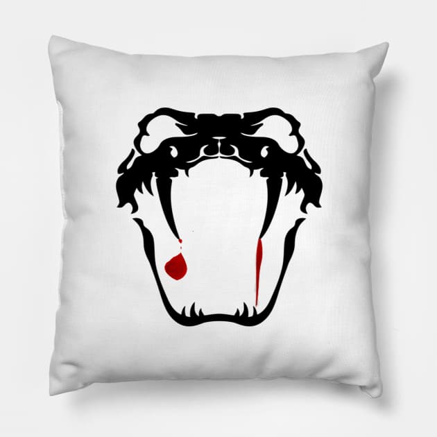 Snake skull Pillow by focusLBdesigns