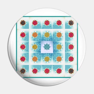 Fractal Daisies Pattern Pin