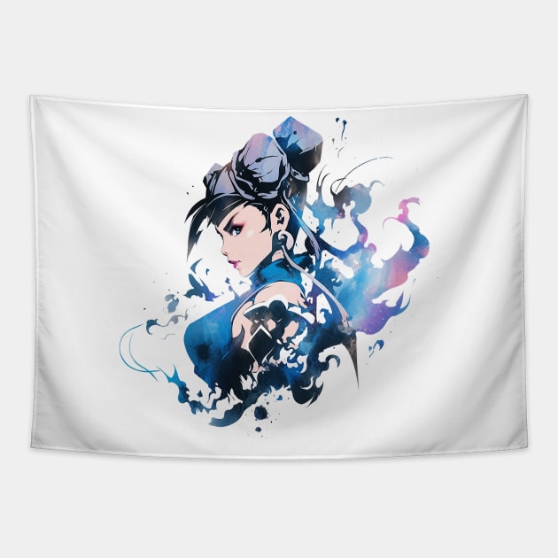 chun li Tapestry by piratesnow