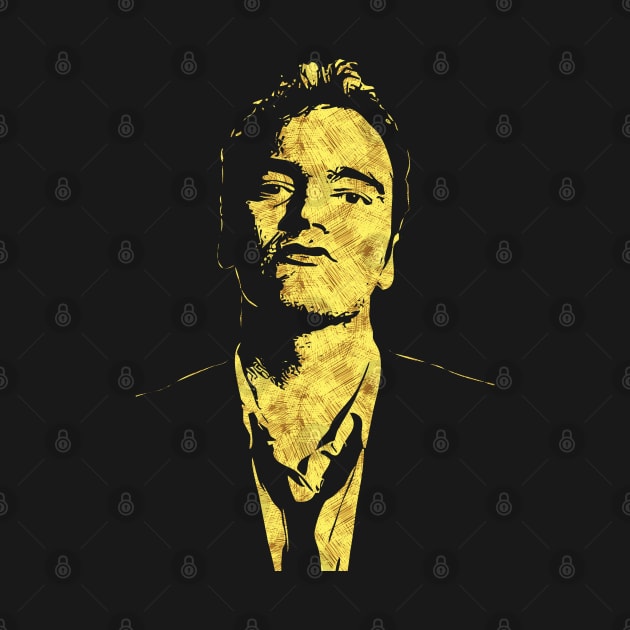 Legendary QUENTIN TARANTINO Abstract Art Style Sketch Portrait by Naumovski