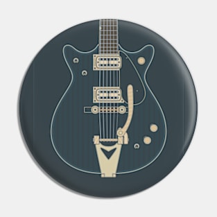 Dark Vintage Double Jet Guitar Pin