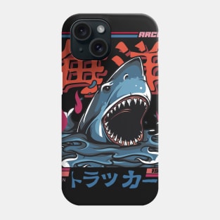 Retro video game vintage 32bit japan 80s arcade 海洋トラッカー鮫 Phone Case