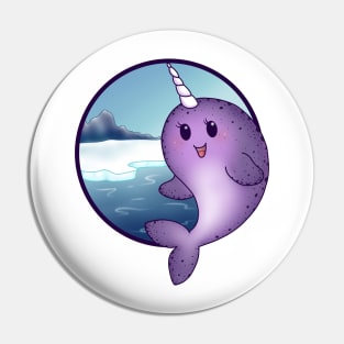 Purple Narwhal Pin