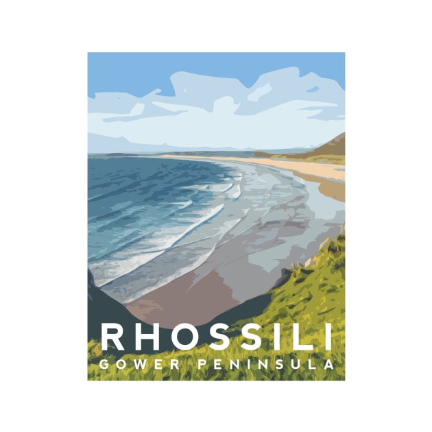 Rhossili Beach - Gower Peninsula by typelab