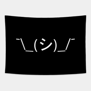 Oops Shrug Emoticon ¯\_(シ)_/¯ Japanese Kaomoji Tapestry