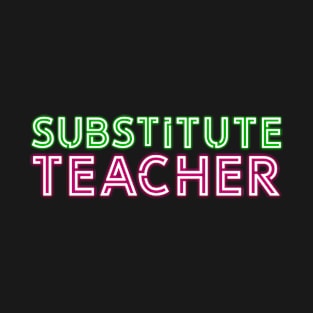 Substitute Teacher Bright Christmas T-Shirt