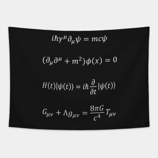 Theoretical Physics Equations Tapestry