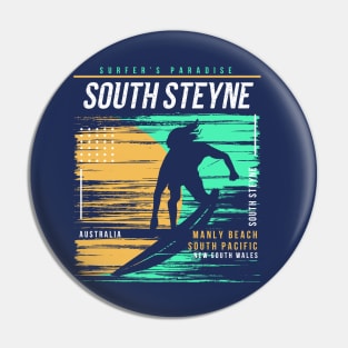 Retro Surfing South Steyne Manly Beach Australia // Vintage Surfer Beach // Surfer's Paradise Pin