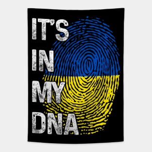 Ukrainian Flag DNA Fingerprint Ukraine Tapestry