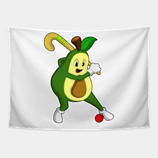 Avocado at Hockey with Hockey bat Tapestry