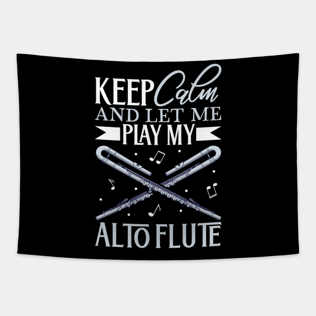 Keep Calm - I play Alto Flute Tapestry by Modern Medieval Design