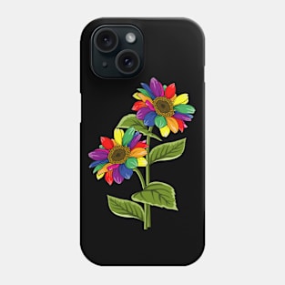 Rainbow Sunflowers Phone Case