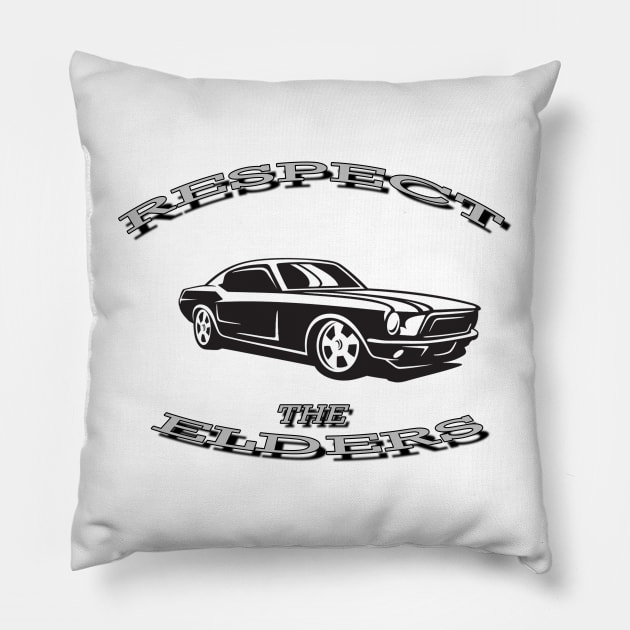 Ford Mustang Elenor 'Respect The Elders' Pillow by CarEnthusast