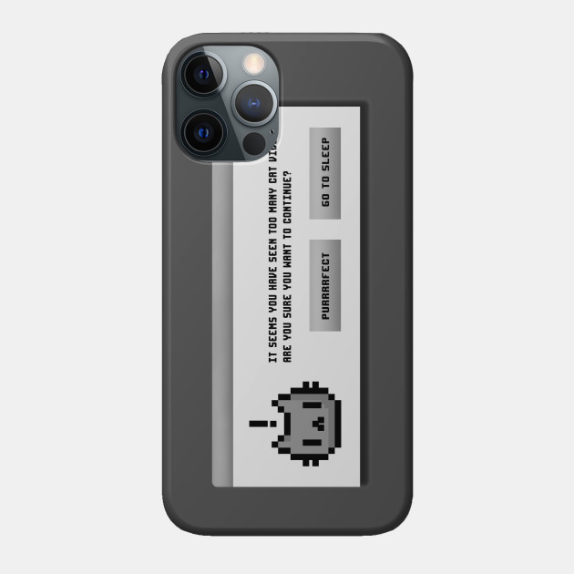 Cat Alert Message -Procrastination Kitty - Funny Geeky Computer - Cat - Phone Case