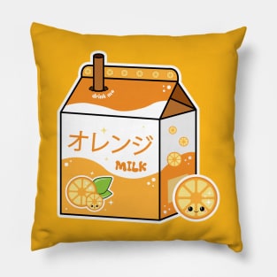 Kawaii Orange Milk Pillow