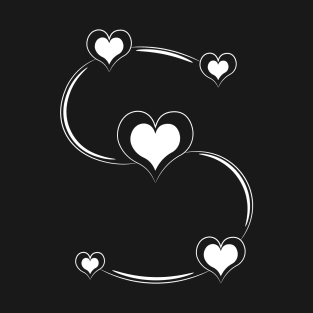 S-shaped hearts Sticker T-Shirt