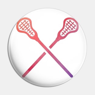 Lacrosse Stick Multicolored Pin